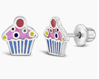 ENAMEL CUPCAKE EARRINGS