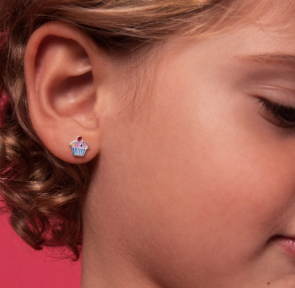ENAMEL CUPCAKE EARRINGS