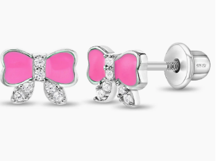 BOW ENAMEL EARRINGS