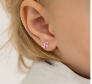 BOW ENAMEL EARRINGS