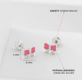 BOW ENAMEL EARRINGS