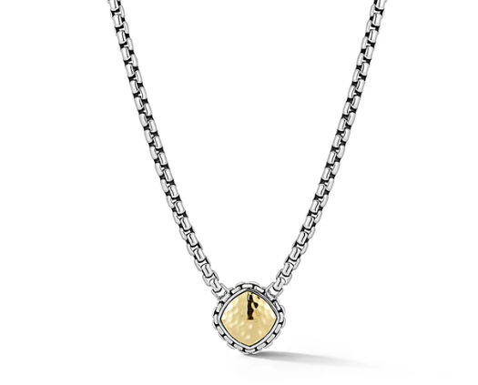 Sterling and 14kt yellow gold necklace 