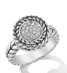 Sterling Silver Diamond Ring