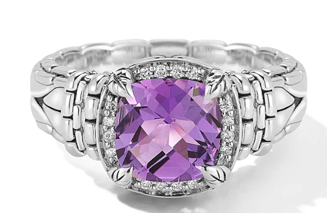 Sterling silver amethyst ring 