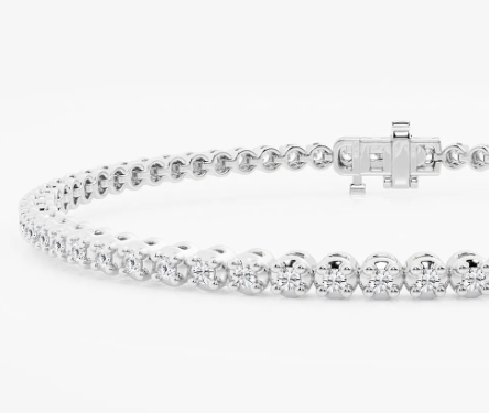 14K White Gold 1.00ct Lab-Grown Diamond Tennis Bracelet