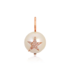 Pave Star on Pearl Charm