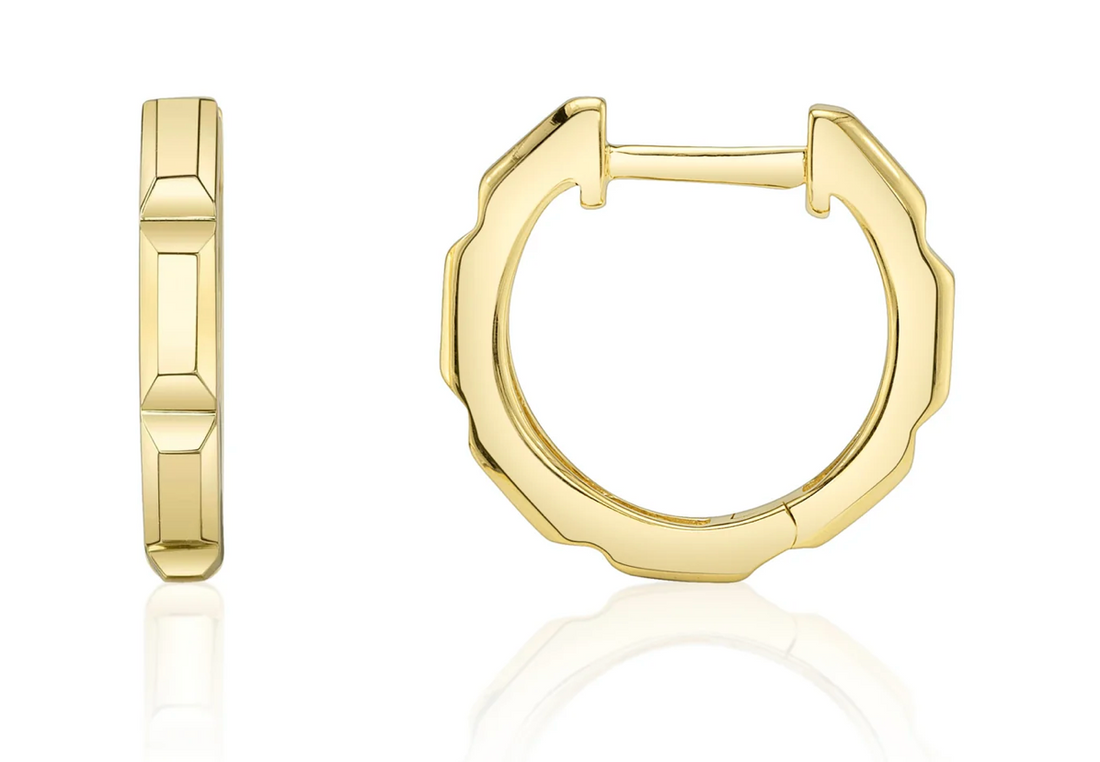 OCTAGON GEO CUT HUGGIE EARRING l SC55026876V2GO - Brownee Jewelers