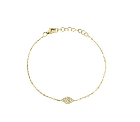 14k Yellow Gold .06ctw Diamond Bracelet