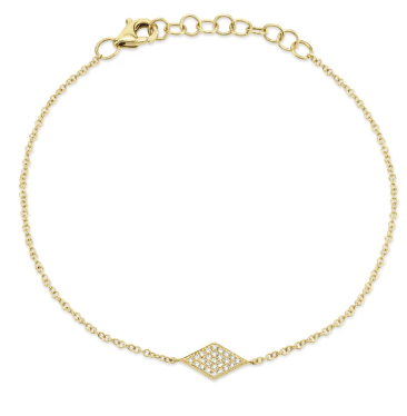 14k Yellow Gold .06ctw Diamond Bracelet