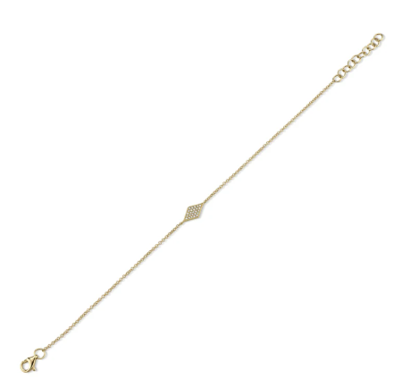 14k Yellow Gold .06ctw Diamond Bracelet