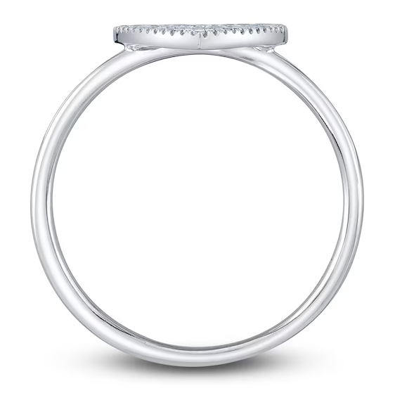 0.26 TOTAL CARAT WEIGHT DIAMOND HEART RING 14K WHITE GOLD