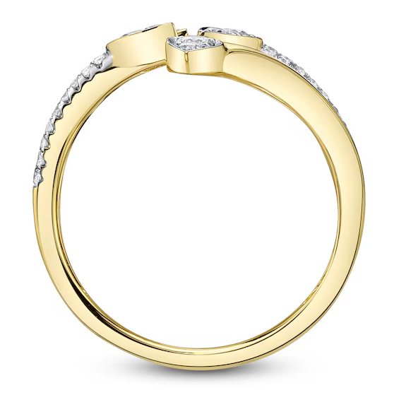 SHY CREATION KATE | .44CT DIAMOND MULTI-ROW CUFF RING | 14K YELLOW GOLD | SC55029011RD - Brownee Jewelers