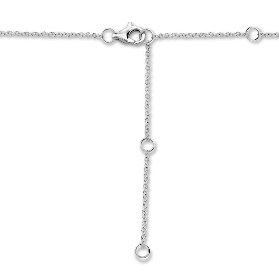 0.14 TOTAL CARAT WEIGHT DIAMOND HALO NECKLACE IN 14K WHITE GOLD