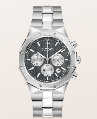 Bulova Prestige Chronograph Grey Dial Stainless Steel
