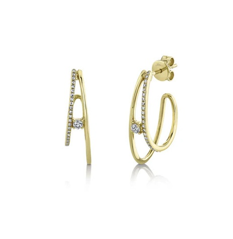 DOUBLE HOOP EARRINGS IN 14K YELLOW GOLD