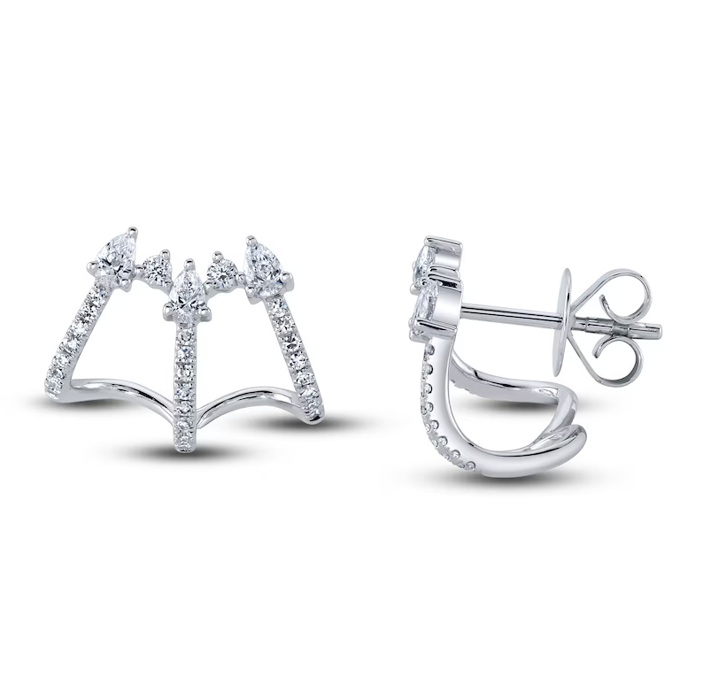 DIAMOND CUFF EARRINGS IN 14K WHITE GOLD