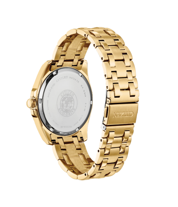 CITIZEN PEYTEN | MEN'S ECO-DRIVE WATCH | GOLD-TONE STAINLESS STEEL | BLUE DIAL | WR100 | BM7103-51L - Brownee Jewelers