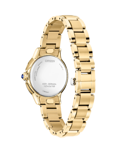 CITIZEN L CECI | LADIES ECO-DRIVE WATCH | GOLD-TONE STAINLESS STEEL | WHITE DIAL | EM1162-52A - Brownee Jewelers