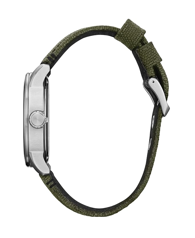 CITIZEN | MEN'S MILITARY ECO-DRIVE WATCH | GREEN NYLON | BLACK DIAL | BM8570-09E - Brownee Jewelers