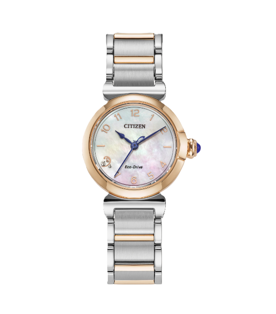 CITIZEN L MAE | LADIES ECO-DRIVE WATCH | TWO-TONE STAINLESS STEEL | MOTHER OF PEARL DIAL | EM1136-87D - Brownee Jewelers