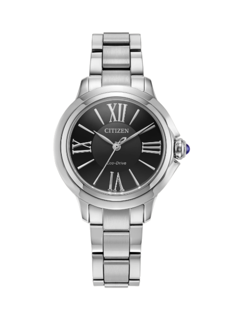 CITIZEN L CECI | LADIES ECO-DRIVE WATCH | STAINLESS STEEL | BLACK DIAL | EM1160-58E - Brownee Jewelers