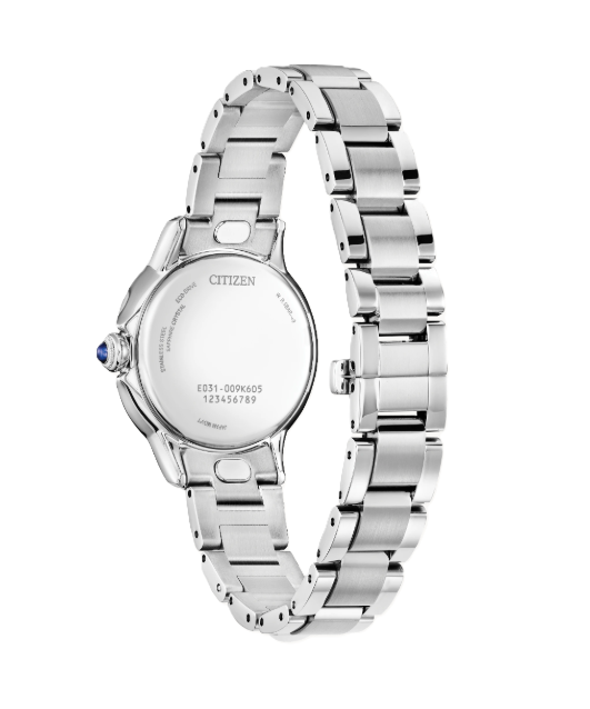 CITIZEN L CECI | LADIES ECO-DRIVE WATCH | STAINLESS STEEL | BLACK DIAL | EM1160-58E - Brownee Jewelers