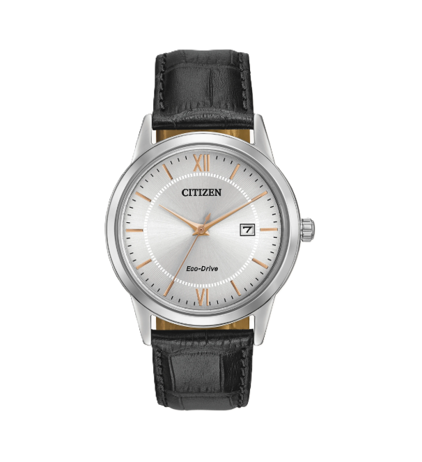 CITIZEN CORSO | MEN'S ECO-DRIVE WATCH | LEATHER | SILVER-TONE DIAL | AW1236-03A - Brownee Jewelers