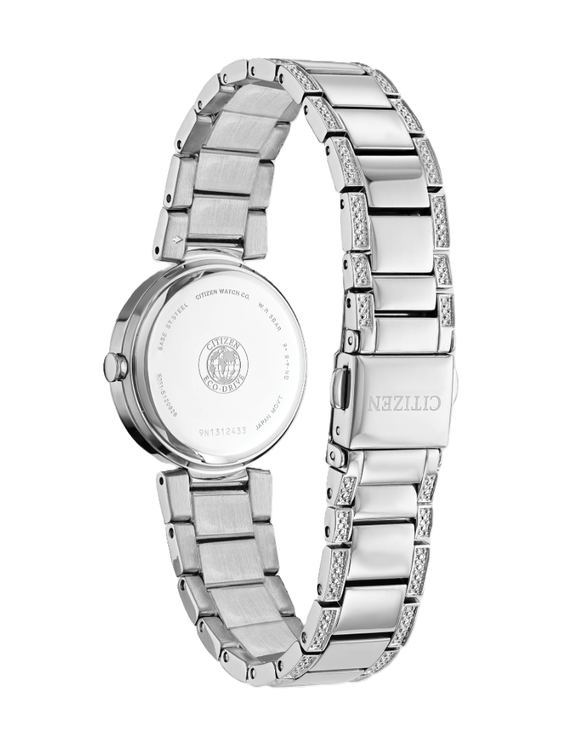 CITIZEN SILHOUETTE CRYSTAL | LADIES ECO-DRIVE WATCH | STAINLESS STEEL | BLUE MOTHER OF PEARL | EM0840-59N - Brownee Jewelers