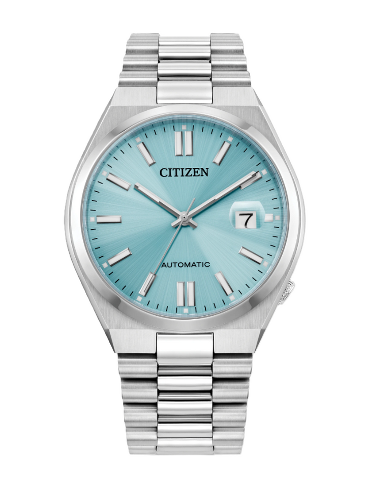 CITIZEN TSUYOSA | MEN'S AUTOMATIC WATCH | STAINLESS STEEL | LIGHT BLUE DIAL | NJ0151-53M - Brownee Jewelers