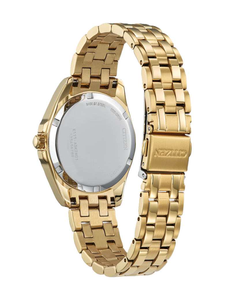 CITIZEN PEYTEN | LADIES ECO-DRIVE WATCH | GOLD-TONE STAINLESS STEEL | CHAMPAGNE DIAL | EO1222-50P - Brownee Jewelers