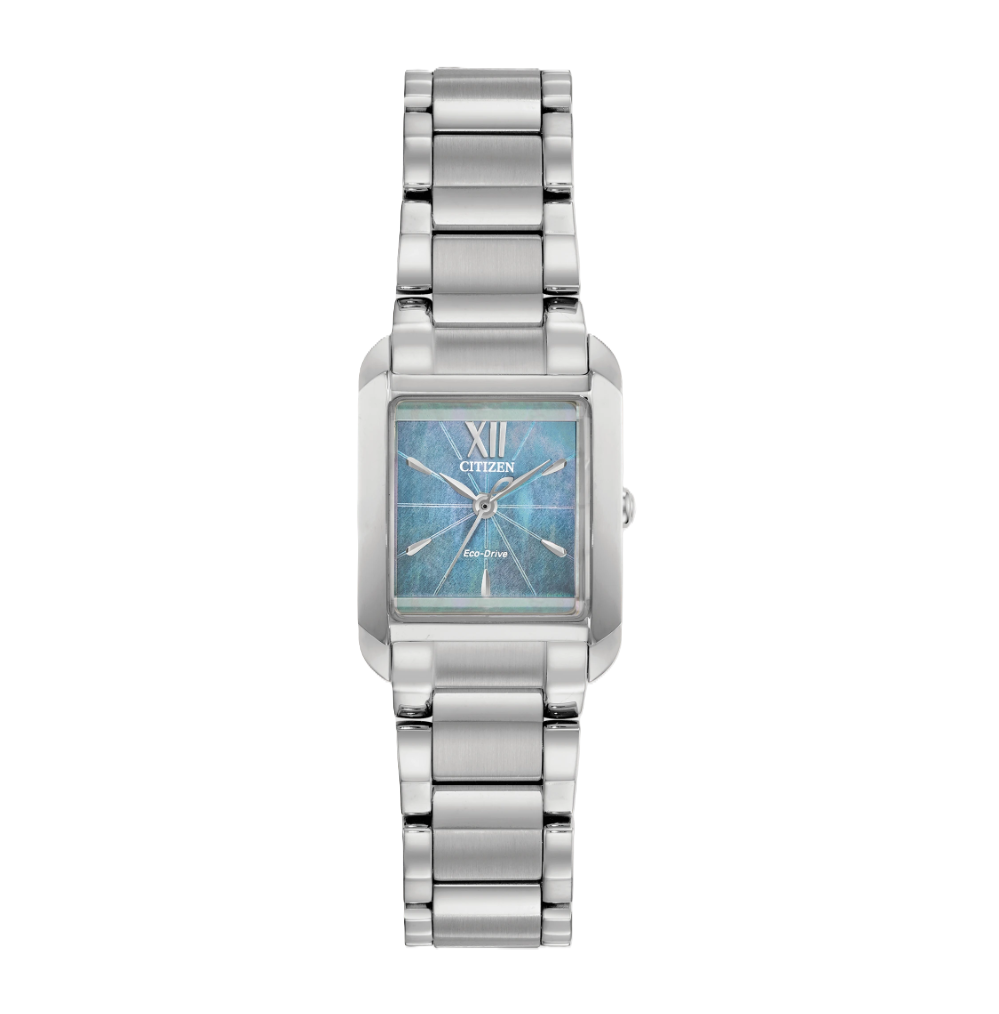 CITIZEN L BIANCA | LADIES ECO-DRIVE WATCH | STAINLESS STEEL | BLUE MOTHER OF PEARL DIAL | EW5551-56N - Brownee Jewelers
