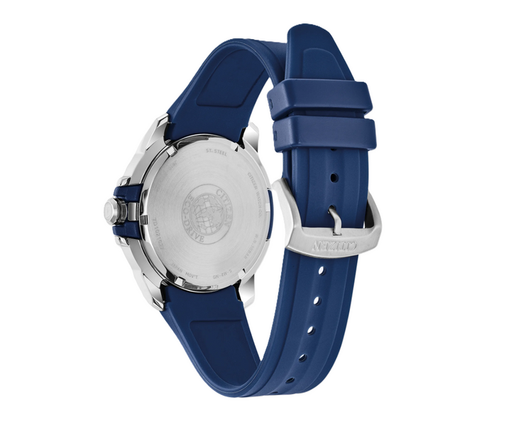 CITIZEN SPORT CASUAL | MEN'S ECO-DRIVE WATCH | BLUE POLYURETHANE | BLUE DIAL | AW1158-05L - Brownee Jewelers
