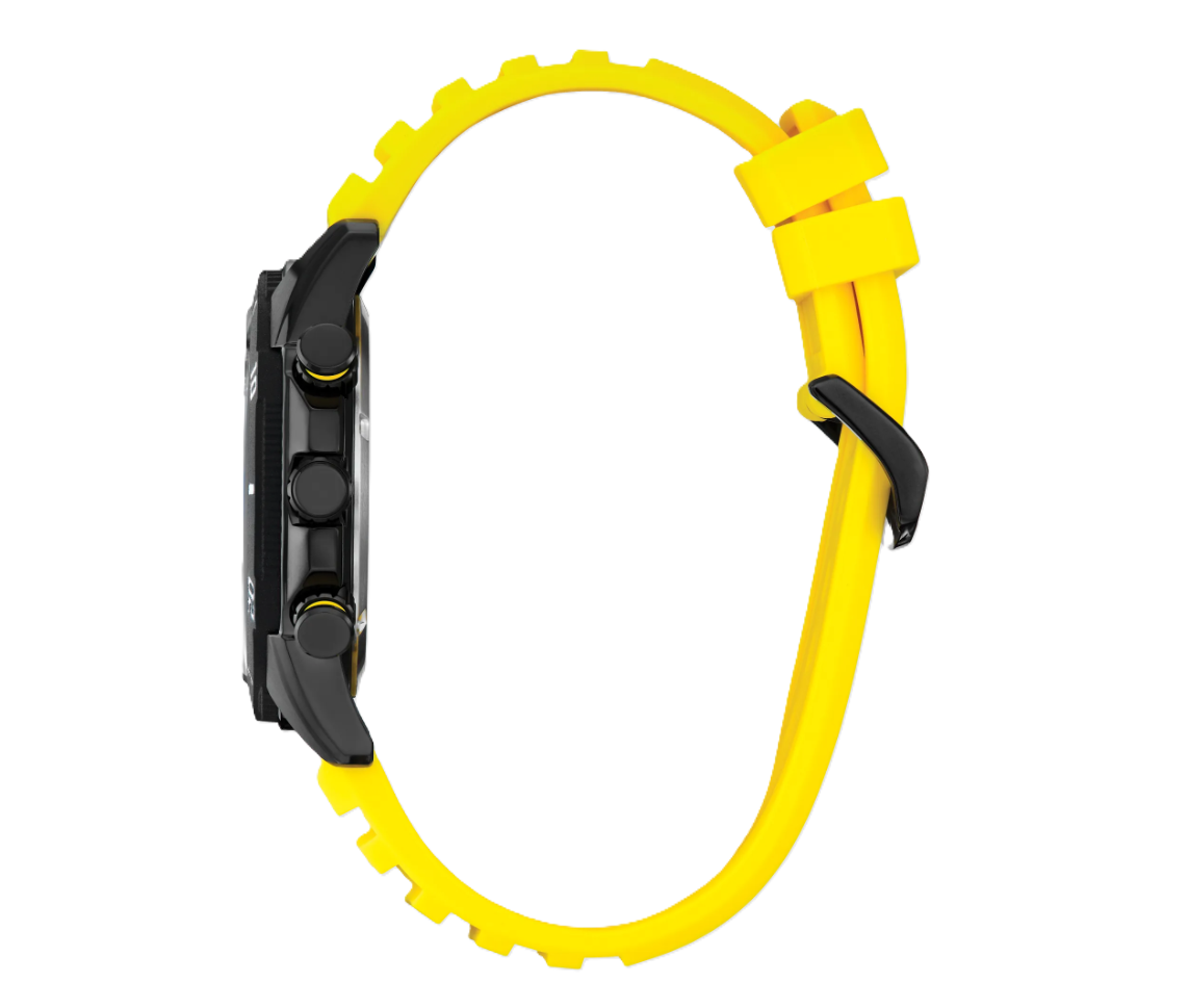 CITIZEN BRYCEN | MEN'S ECO-DRIVE WATCH | YELLOW SILICONE | BLACK DIAL | AT2585-08E - Brownee Jewelers