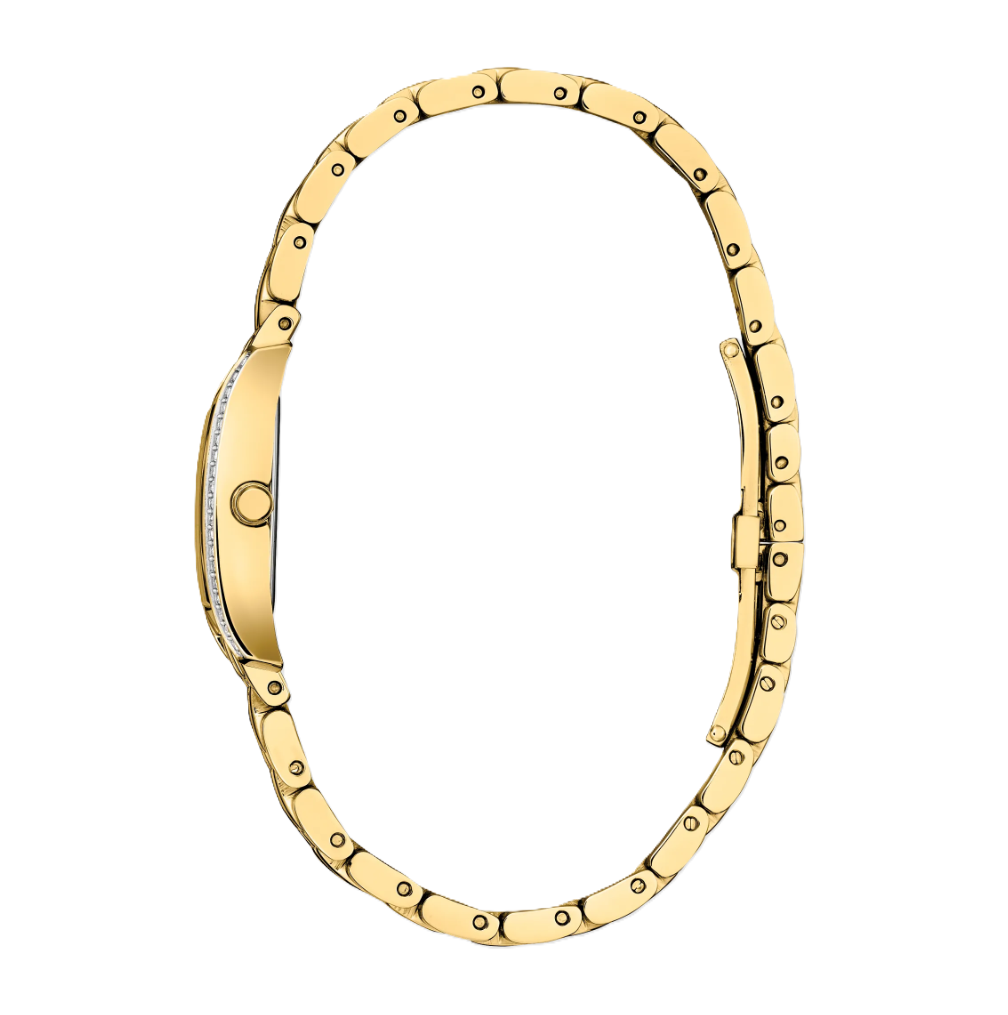 CITIZEN PETITE PALIDORO | LADIES ECO-DRIVE WATCH | GOLD-TONE STAINLESS STEEL | BLACK DIAL | EG7112-59E - Brownee Jewelers