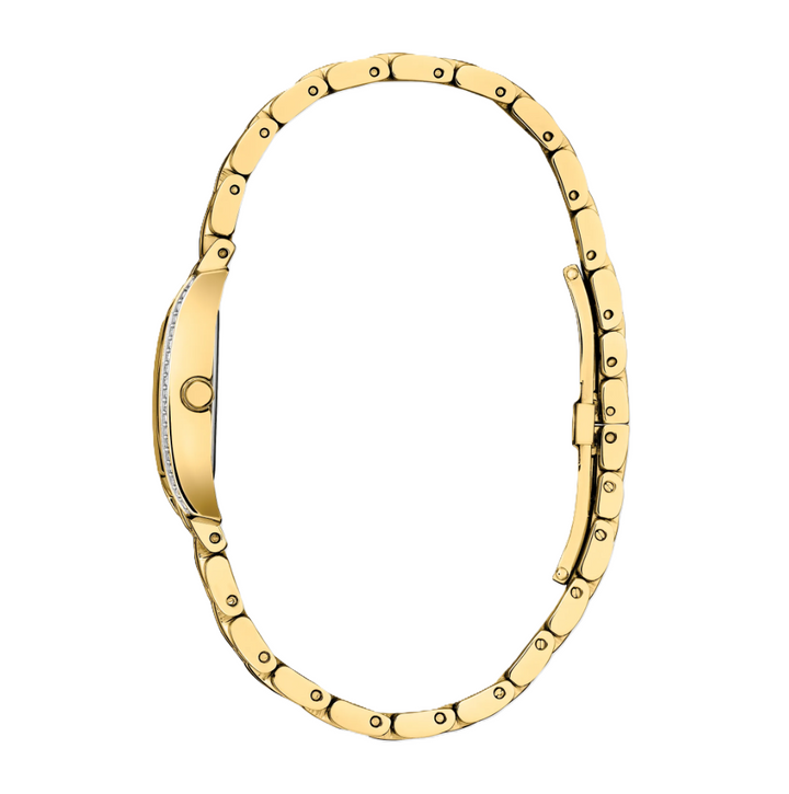 CITIZEN PETITE PALIDORO | LADIES ECO-DRIVE WATCH | GOLD-TONE STAINLESS STEEL | BLACK DIAL | EG7112-59E - Brownee Jewelers