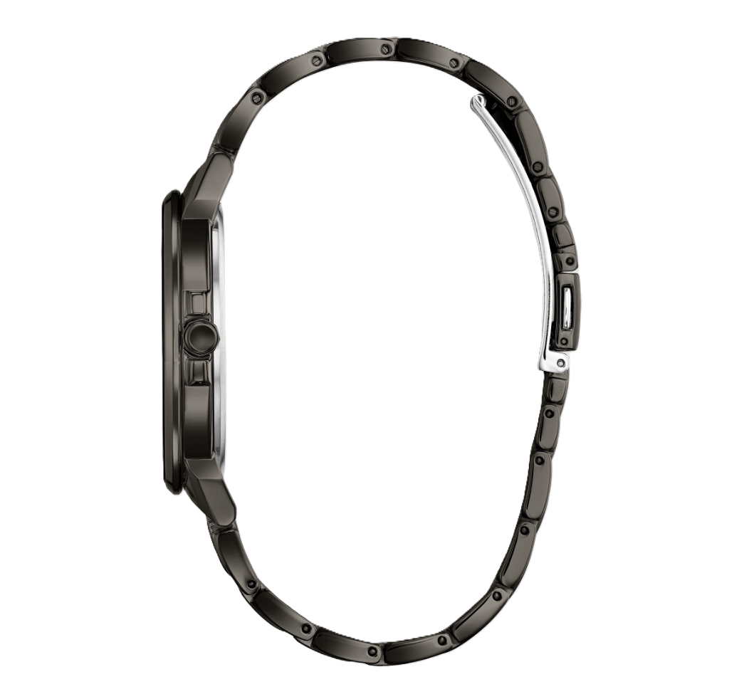 CITIZEN AXIOM | MEN'S ECO-DRIVE WATCH | BLACK STAINLESS STEEL | BLACK DIAL | BJ6517-52E - Brownee Jewelers