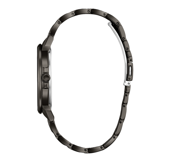 CITIZEN AXIOM | MEN'S ECO-DRIVE WATCH | BLACK STAINLESS STEEL | BLACK DIAL | BJ6517-52E - Brownee Jewelers