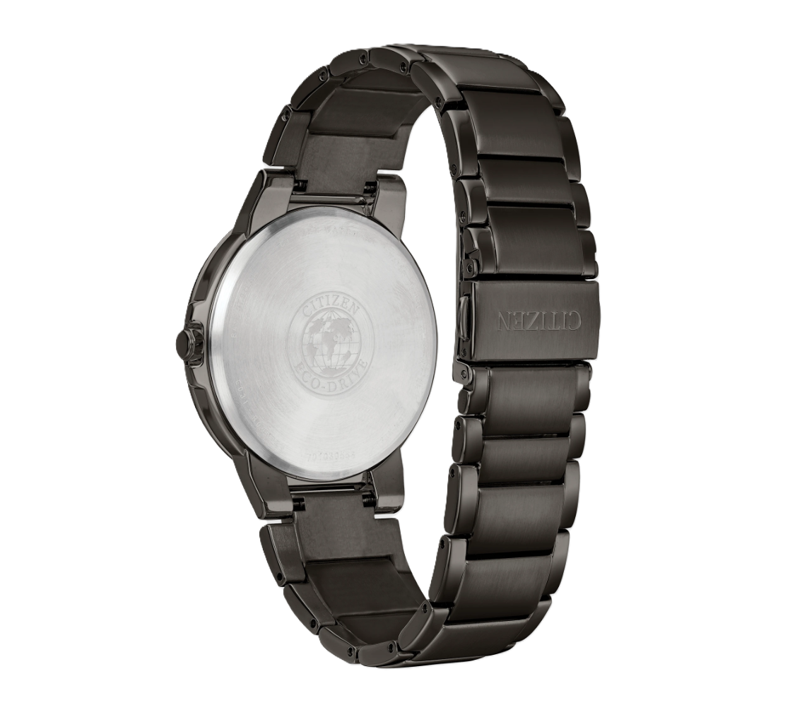 CITIZEN AXIOM | MEN'S ECO-DRIVE WATCH | BLACK STAINLESS STEEL | BLACK DIAL | BJ6517-52E - Brownee Jewelers