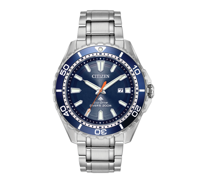 CITIZEN PROMASTER DIVE | MEN'S ECO-DRIVE WATCH | STAINLESS STEEL | BLUE DIAL | BN0191-55L - Brownee Jewelers