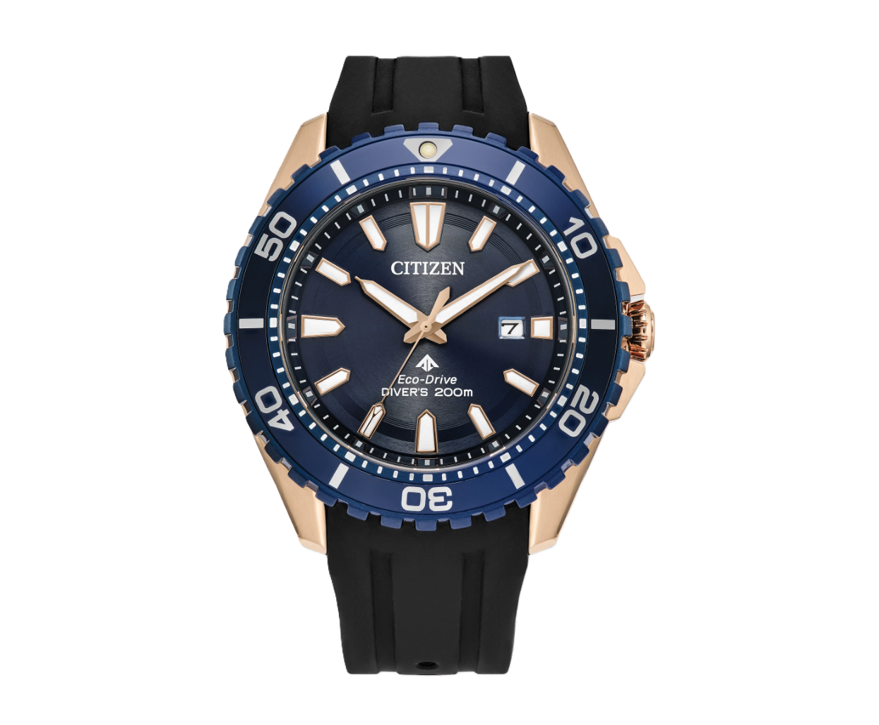 CITIZEN PROMASTER DIVE | MEN'S ECO-DRIVE WATCH | BLACK POLYURETHANE | BLUE DIAL |BN0196-01L - Brownee Jewelers