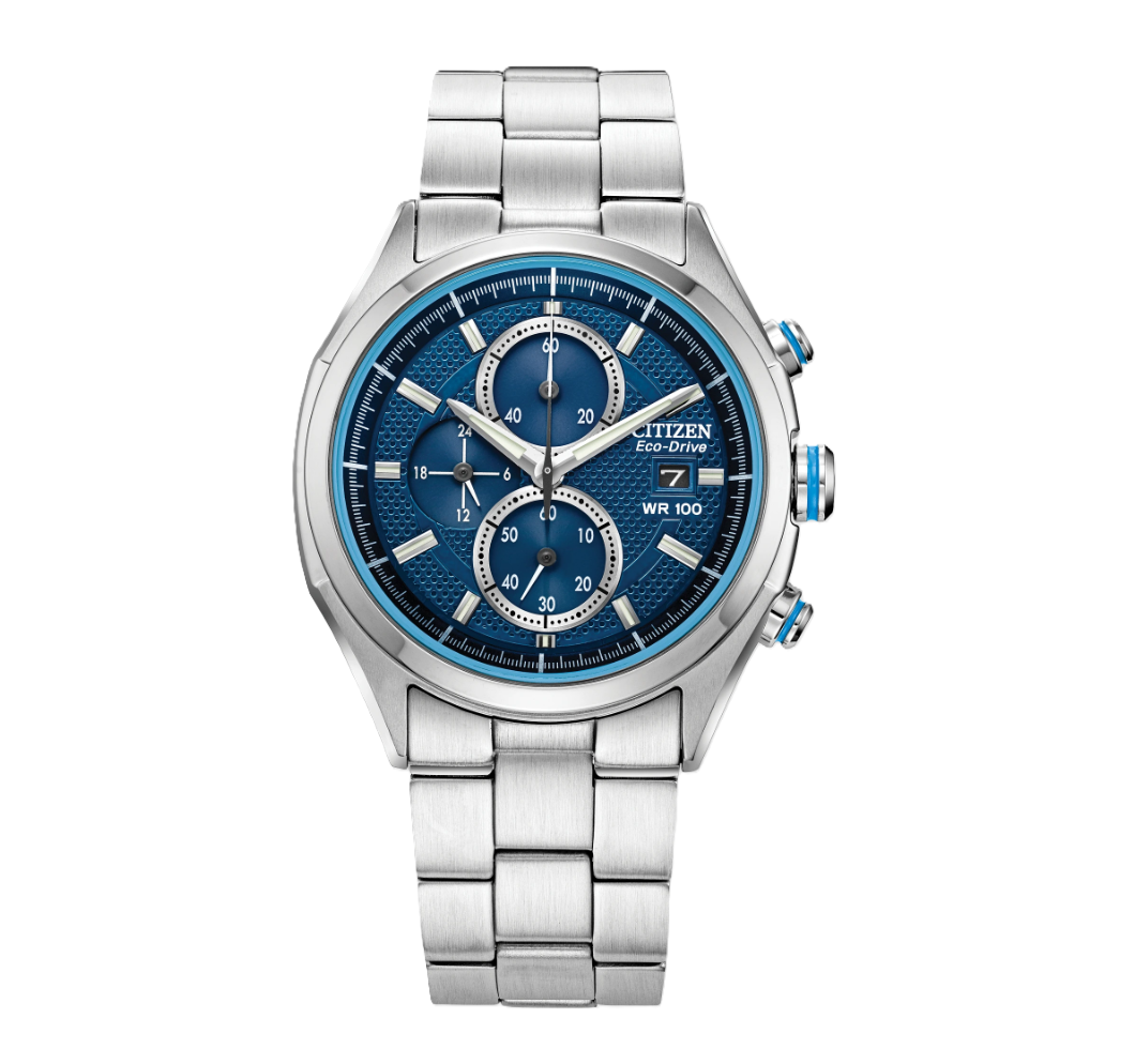 CITIZEN SPORT CASUAL | MEN'S ECO-DRIVE WATCH | STAINLESS STEEL | BLUE DIAL | CA0430-54M - Brownee Jewelers