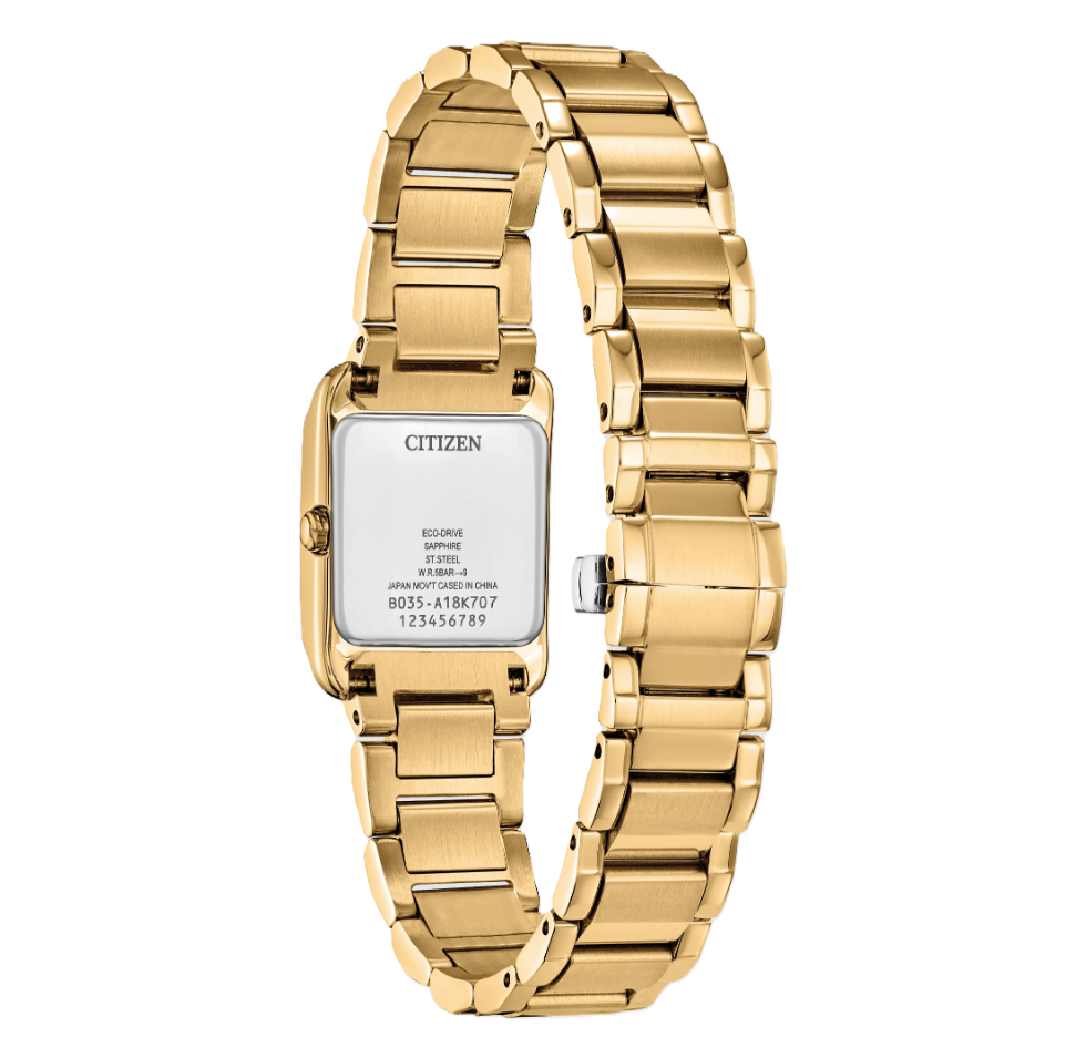 CITIZEN L BIANCA | LADIES ECO-DRIVE WATCH | GOLD-TONE STAINLESS STEEL | MOTHER OF PEARL DIAL | EW5602-57D - Brownee Jewelers