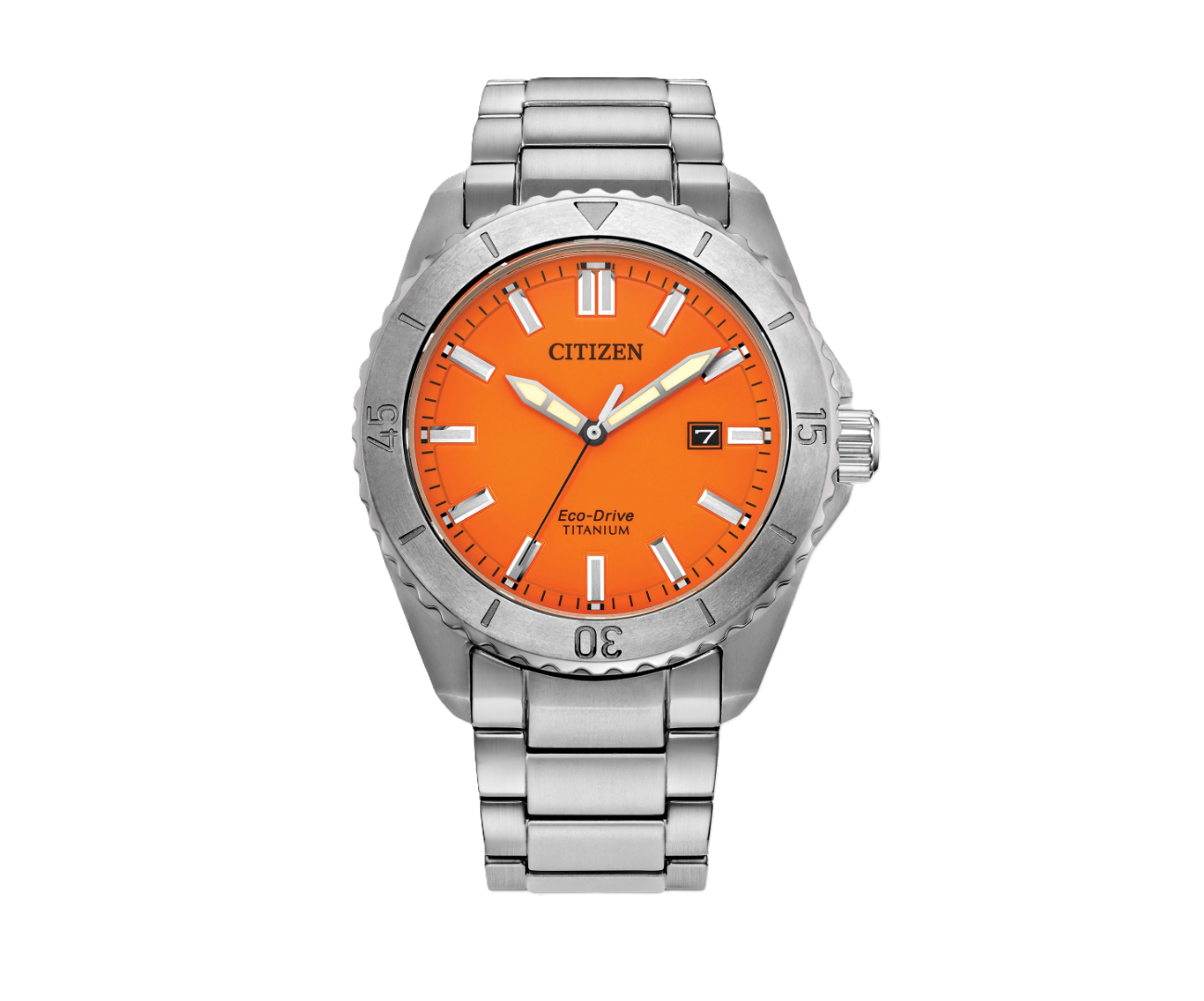 CITIZEN BRYCEN | MEN'S ECO-DRIVE WATCH | TITANIUM | ORANGE DIAL | AW1840-50X - Brownee Jewelers
