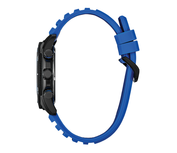CITIZEN BRYCEN | MEN'S ECO-DRIVE WATCH | BLUE SILICONE | BLACK DIAL | AT2586-05E - Brownee Jewelers