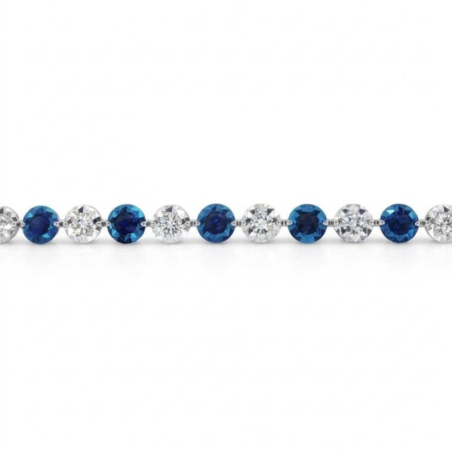 Diamond & Sapphire tennis bracelet 
