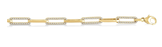 Paperclip Diamond Fashion Bracelet 