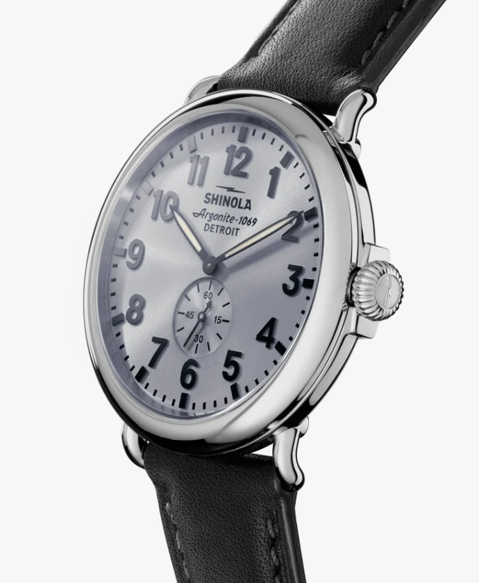 Shinola Runwell Quartz Watch Silver Dial
