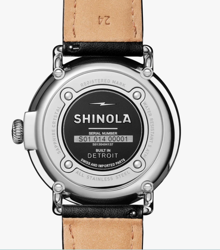 Shinola Runwell Quartz Watch Silver Dial