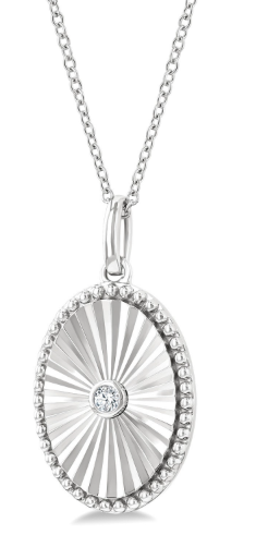 Diamond Oval Medallion Pendant