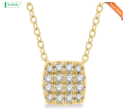 10kt yellow gold diamond pendant 